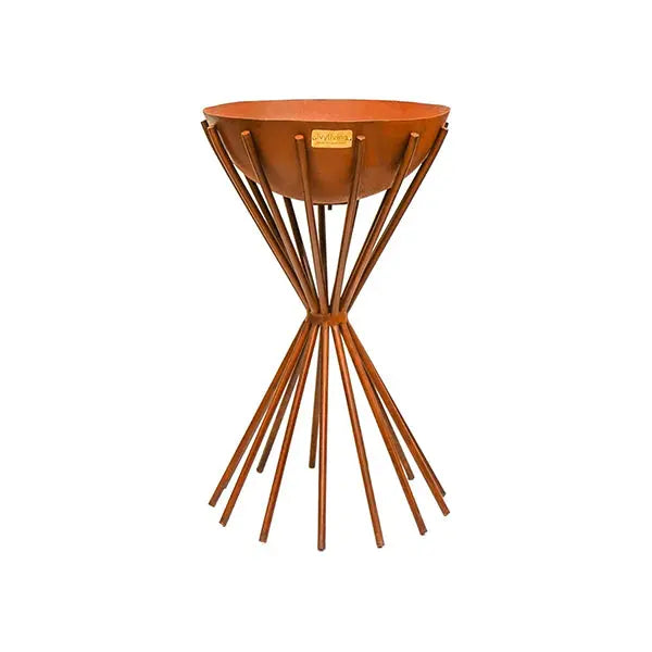 Dakota Tall Fire Bowl - Rust or Black
