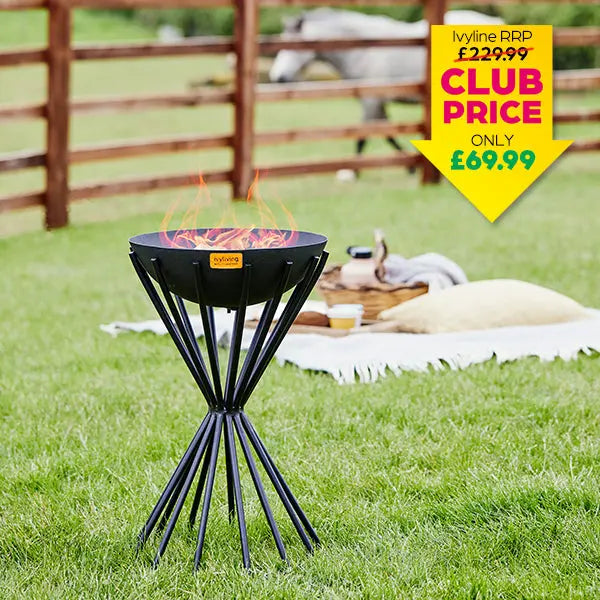 Dakota Tall Fire Bowl - Rust or Black