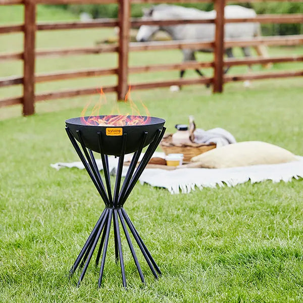 Dakota Tall Fire Bowl - Rust or Black