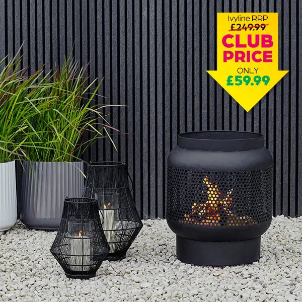 If you’re ready to enjoy the extra hours of daylight but the temperatures are too cool, then the Ivyline Tall Buttermere basket fire pit will warm your twilight evenings. Ivyline RRP £249.99 - The Gardening Club Extra Price ONLY £59.99