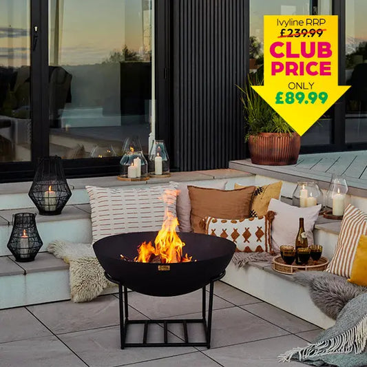 Cast Iron Fire Bowl - Black