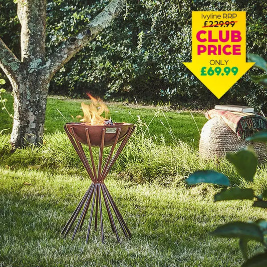 Dakota Tall Fire Bowl - Rust or Black