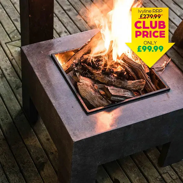 Square Fire Bowl - Granite
