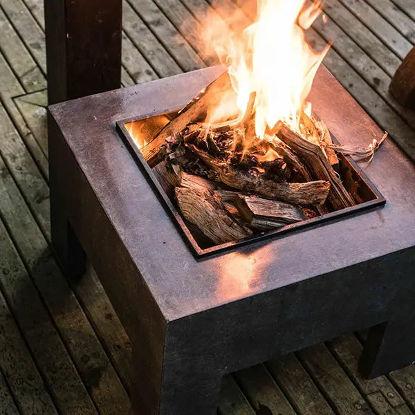 Square Fire Bowl - Granite